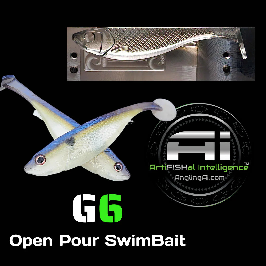 ANGLING Ai G6 Open Pour Swimbait Mold