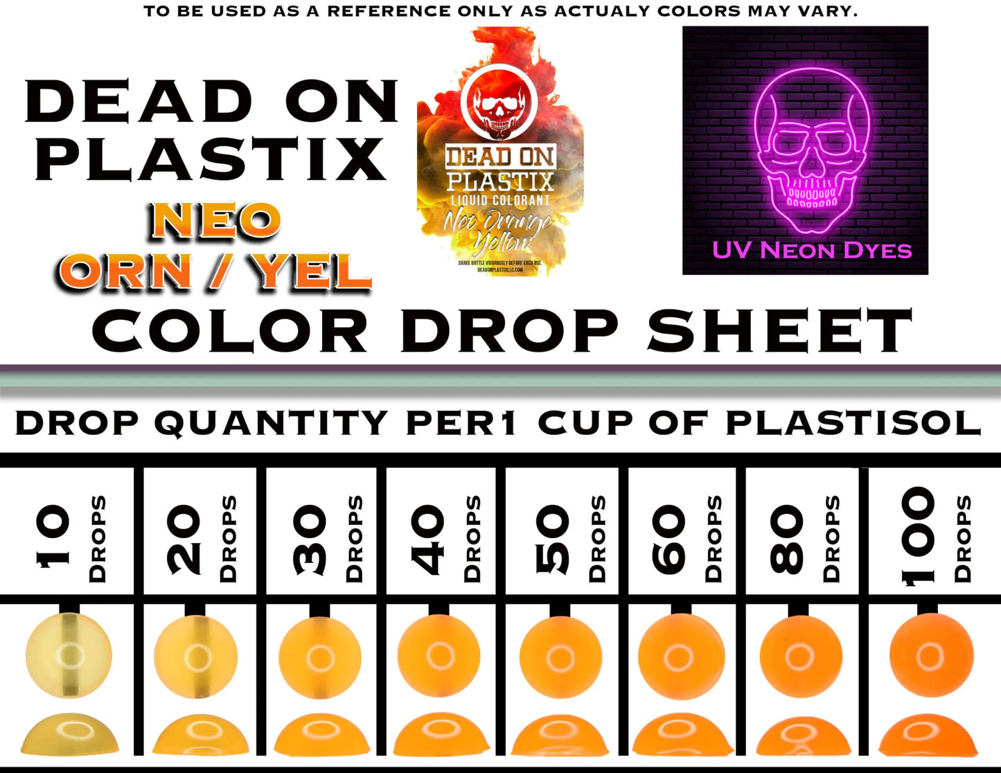 Dead on Plastix- Neo Orange Yellow  D.O.P. USA 🇺🇸